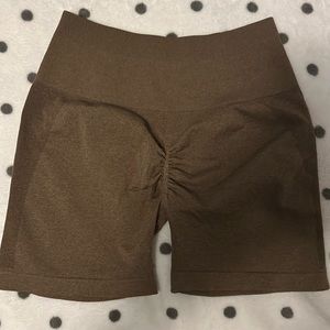 Brand New Brown Scrunch Butt Shorts